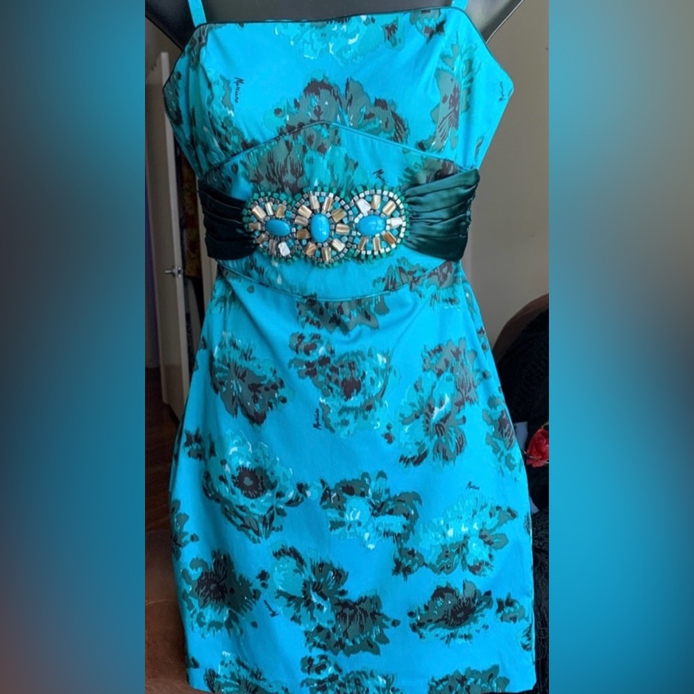 Marciano turquoise, mini dress size 4